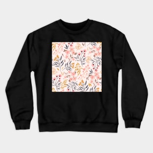 Messy Watercolour Floral in pink Crewneck Sweatshirt